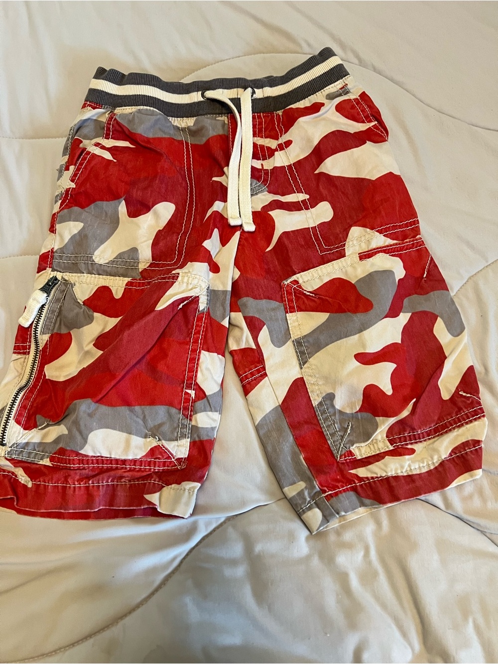 Mini Boden Red & Gray Camo techno’s